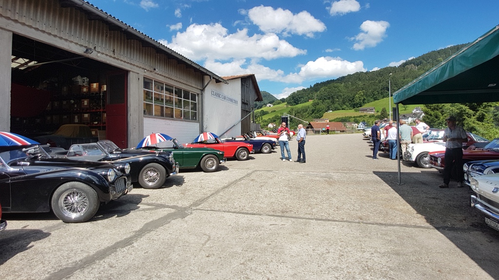 Swiss TR-Club und Jensen-Club zu Besuch bei Classic Car Connection AG - Juli 2020