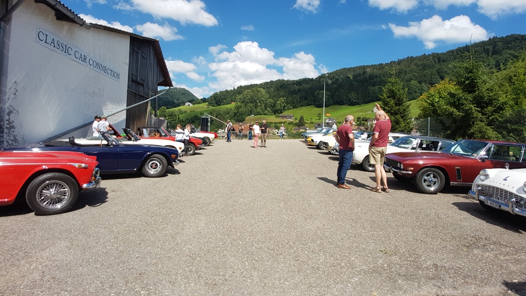 Swiss TR-Club und Jensen-Club zu Besuch bei Classic Car Connection AG - Juli 2020